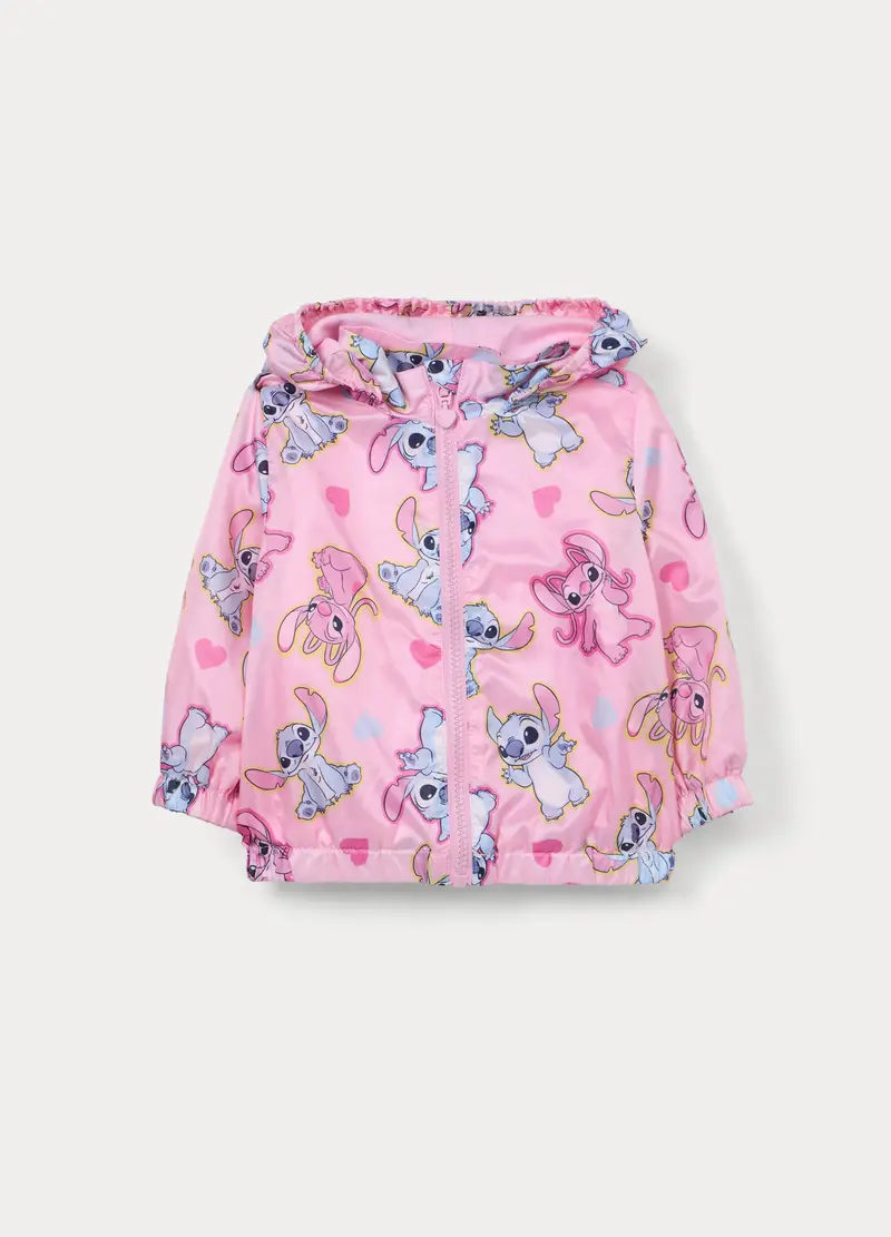 Giacca A Vento Lio & Stitch Con Cappuccio Bimba, Bambina, Azzurro chiaro