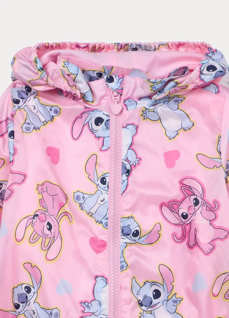 Giacca A Vento Lio & Stitch Con Cappuccio Bimba, Bambina, Azzurro chiaro miniatura 3