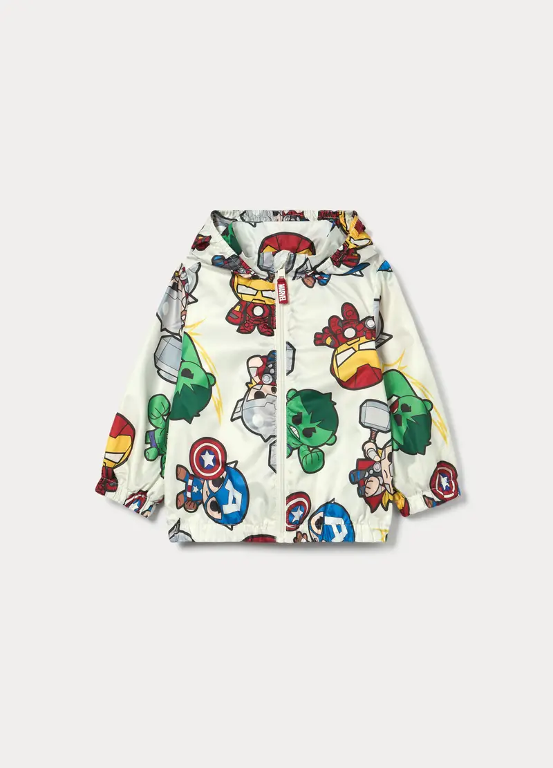 Giacca A Vento Marvel Con Cappuccio Bimbo, Bambino, Bianco