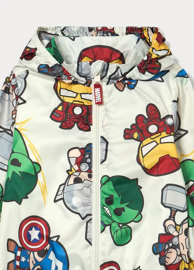 Giacca A Vento Marvel Con Cappuccio Bimbo, Bambino, Bianco miniatura 3