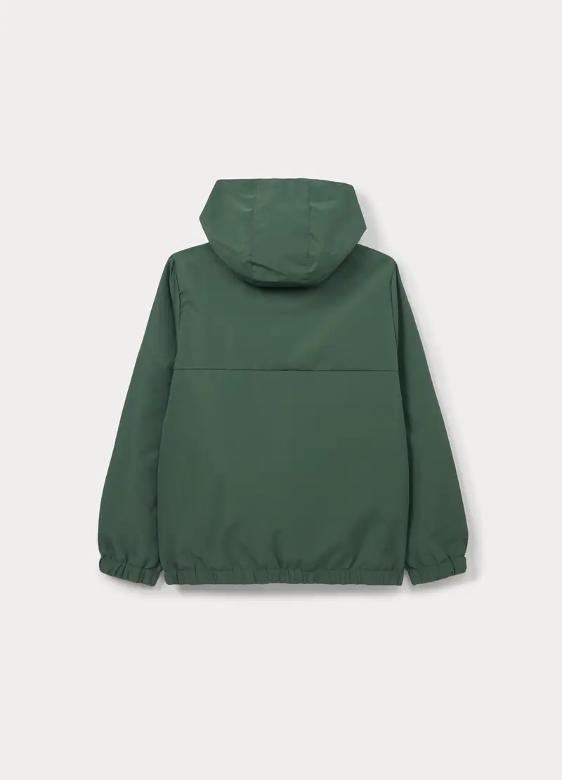 Giacca Antipioggia Con Cappuccio Ragazzo, Bambino, Verde muschio miniatura 2
