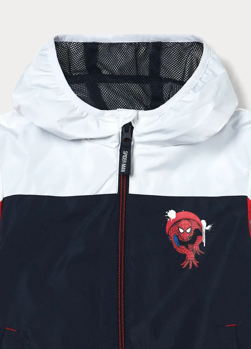 Giacca Antipioggia Spider Man Con Cappuccio Bambino, Blu navy miniatura 3