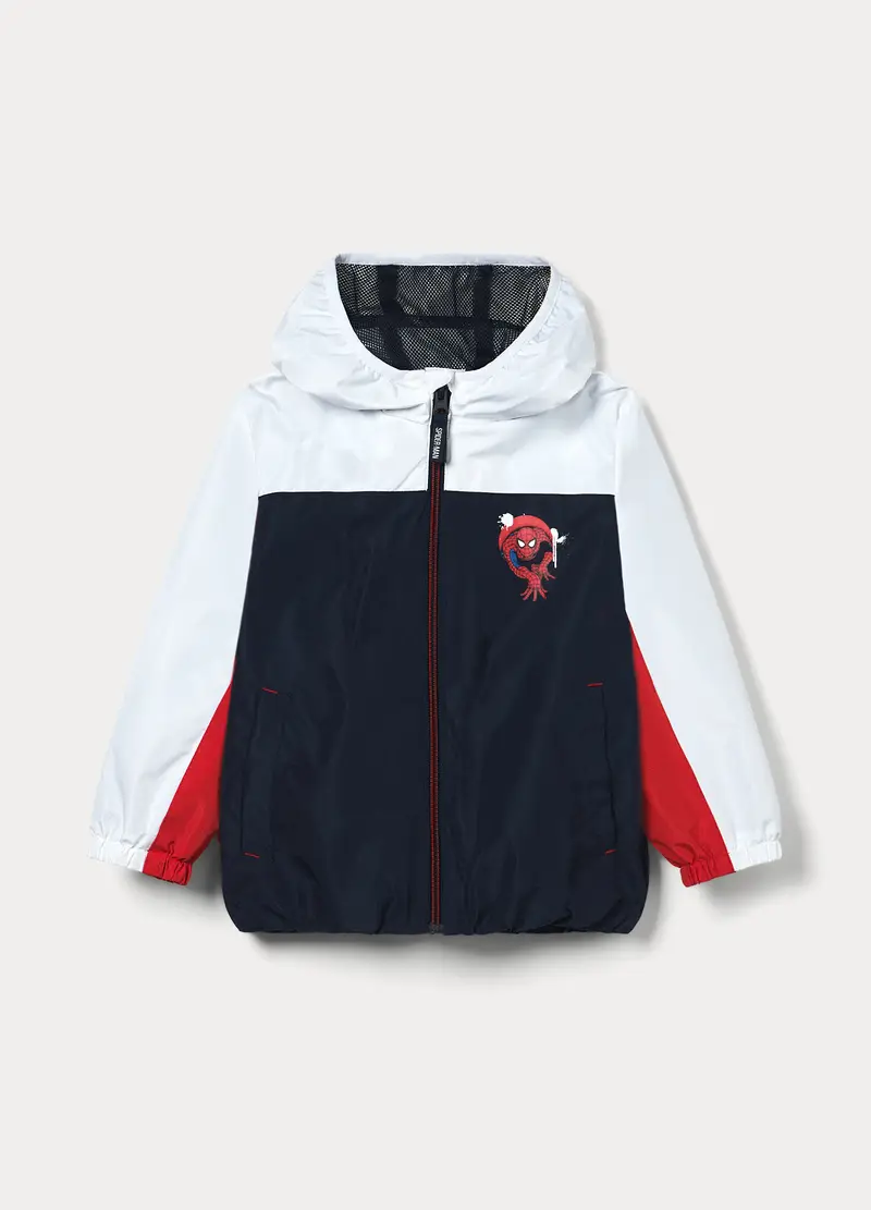 Giacca Antipioggia Spider Man Con Cappuccio Bambino, Blu navy