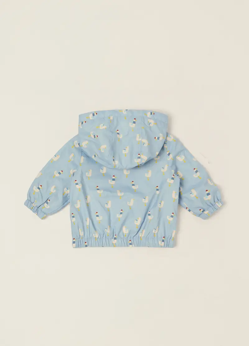 Giacca Azzurra Con Zip Per Neonato, Denim miniatura 2