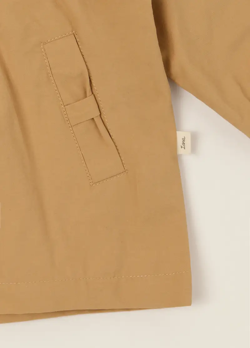 Giacca Beige Da Neonata In Misto Cotone, Beige miniatura 3