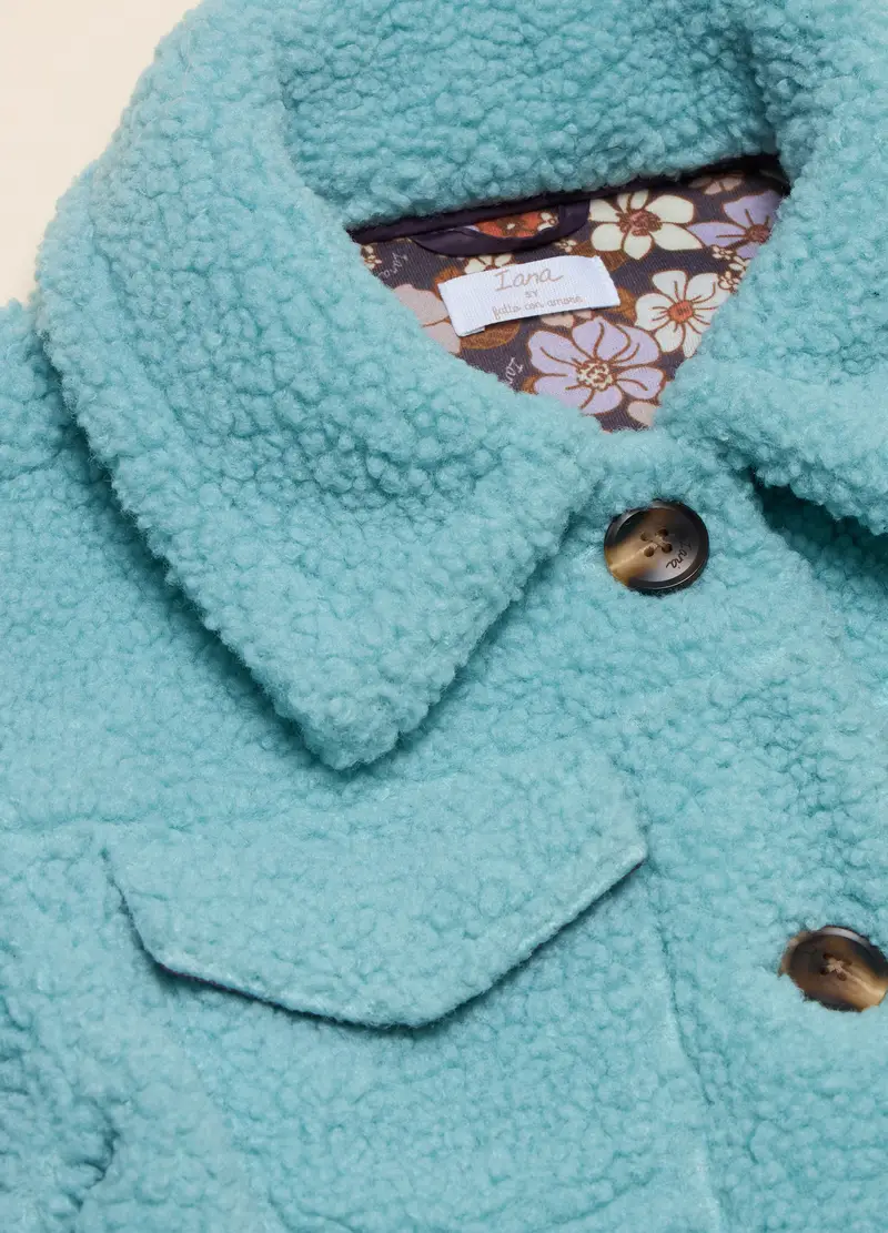 Giacca In Sherpa, Bambina, Azzurro carta da zucchero miniatura 2