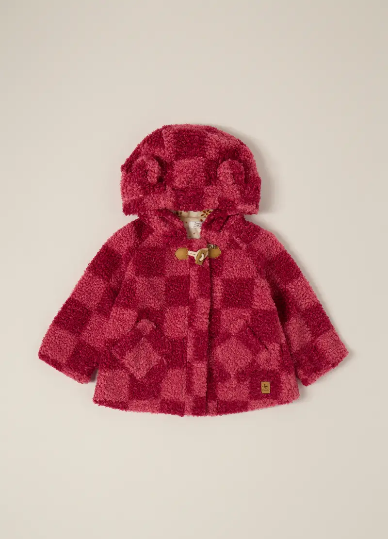 Giacca Rosa In Sherpa Per Neonata, Rosa fuxia