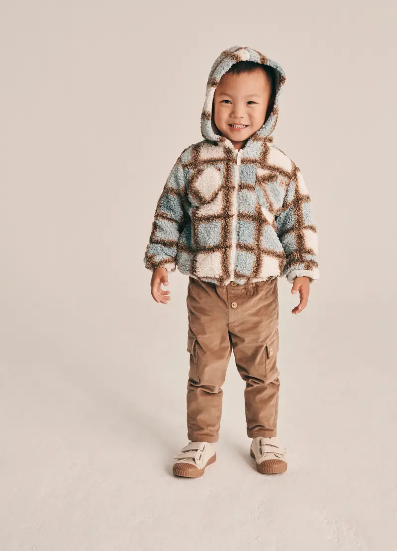 Giacca Sherpa Iana Neonato, Azzurro chiaro