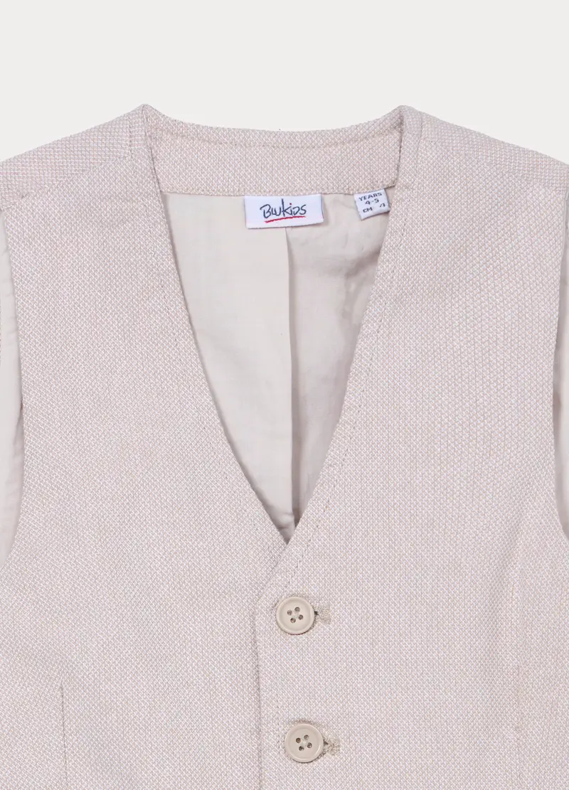 Blukids Gilet Bambino Beige 4350333 miniatura 3