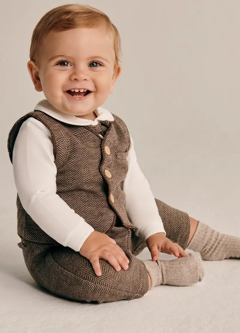 Blukids Gilet Neonato Marrone 2474872