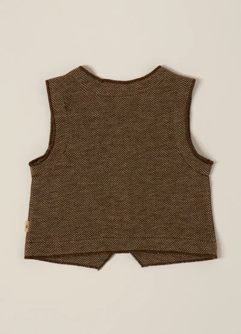 Blukids Gilet Neonato Marrone 4288631 miniatura 3