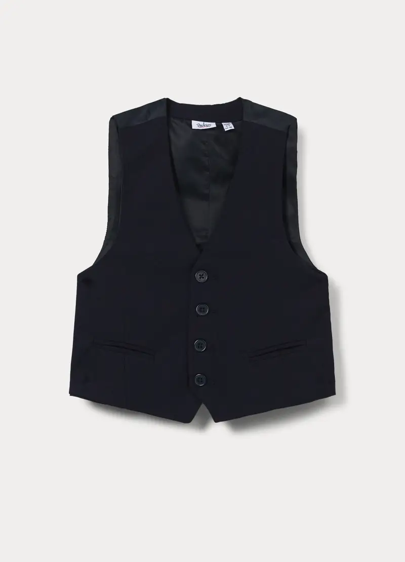 Gilet Misto Lana Ragazzo, Bambino, Blu scuro