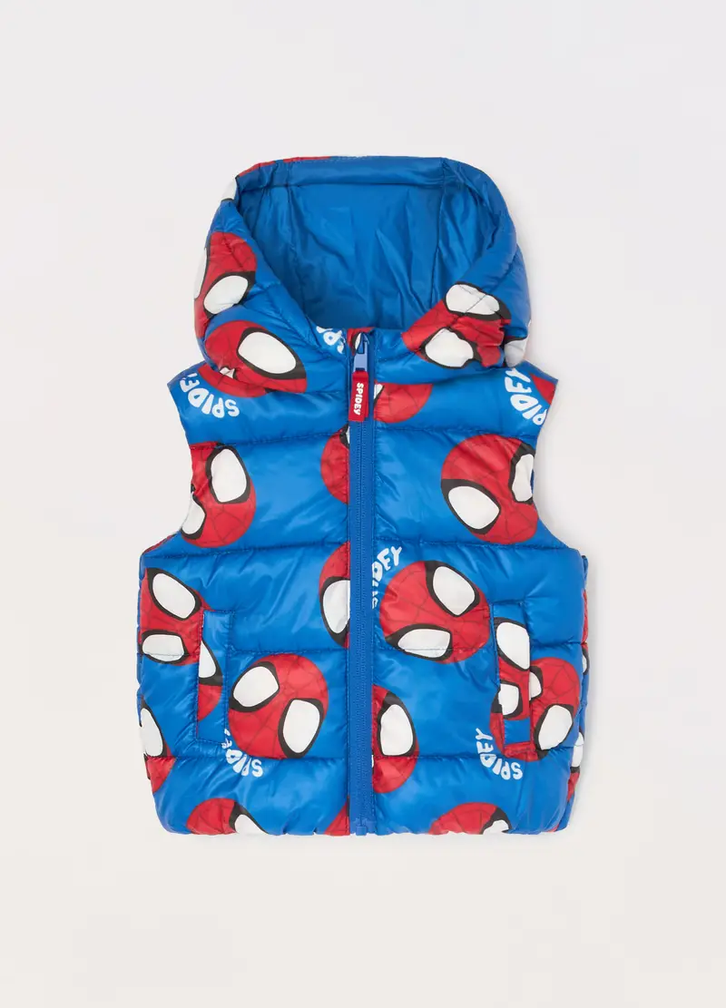 Gilet Spidey Imbottito Con Cappuccio Neonato, Bambino, Blu