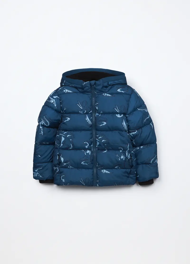 Giubbino Imbottito Con Cappuccio Bambino, Blu Bluette