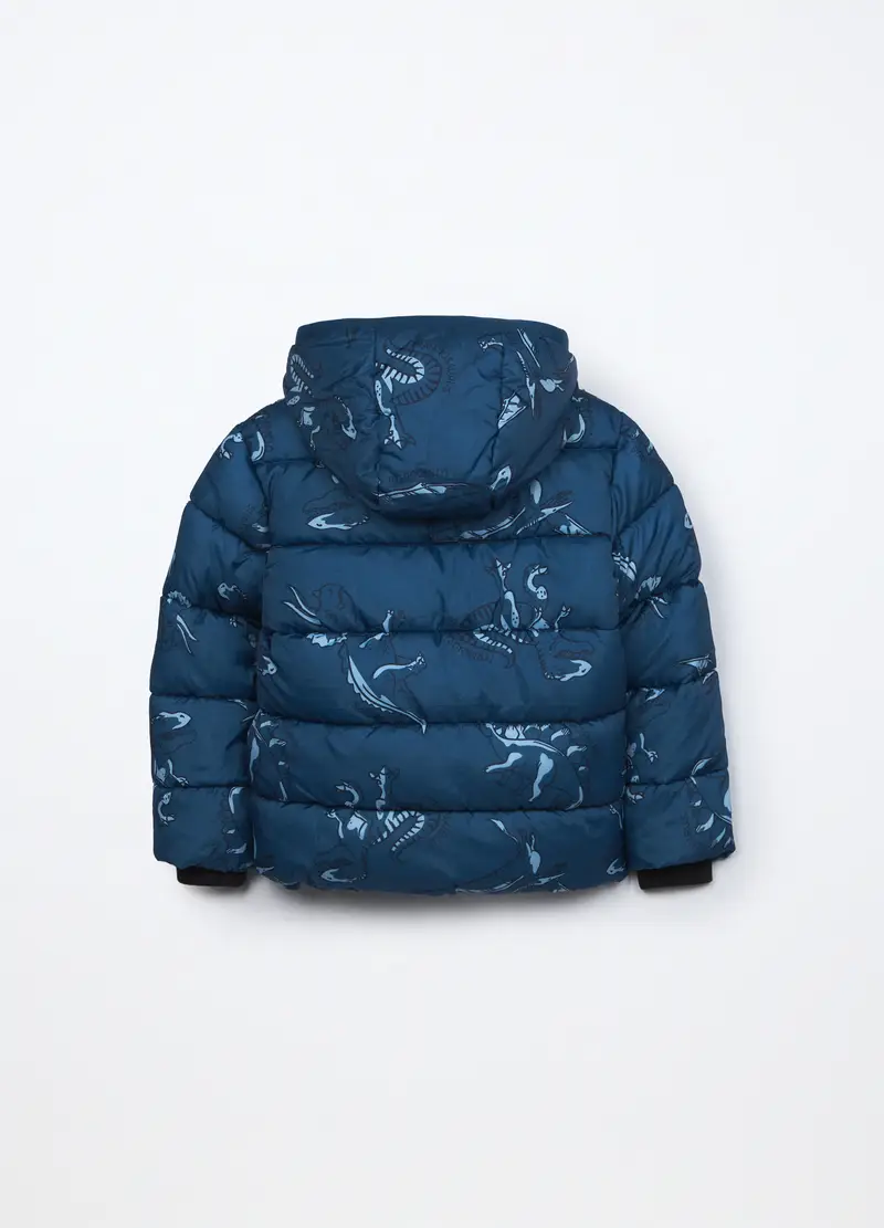 Giubbino Imbottito Con Cappuccio Bambino, Blu Bluette miniatura 2