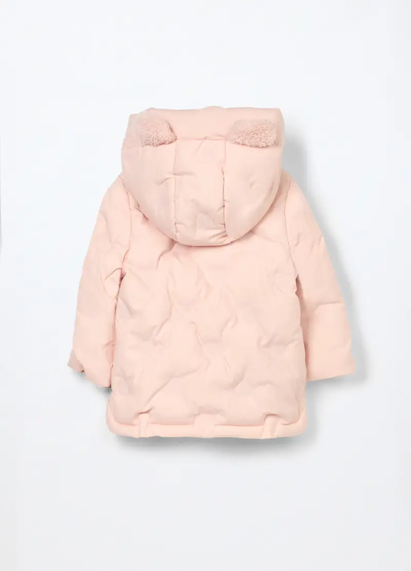 Giubbino Imbottito Con Cappuccio Neonata, Bambina, Rosa pastello miniatura 2