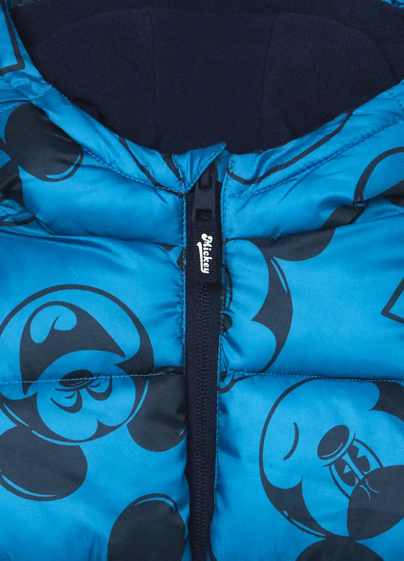 Giubbino Imbottito Con Cappuccio Neonato, Bambino, Azzurro cielo miniatura 3