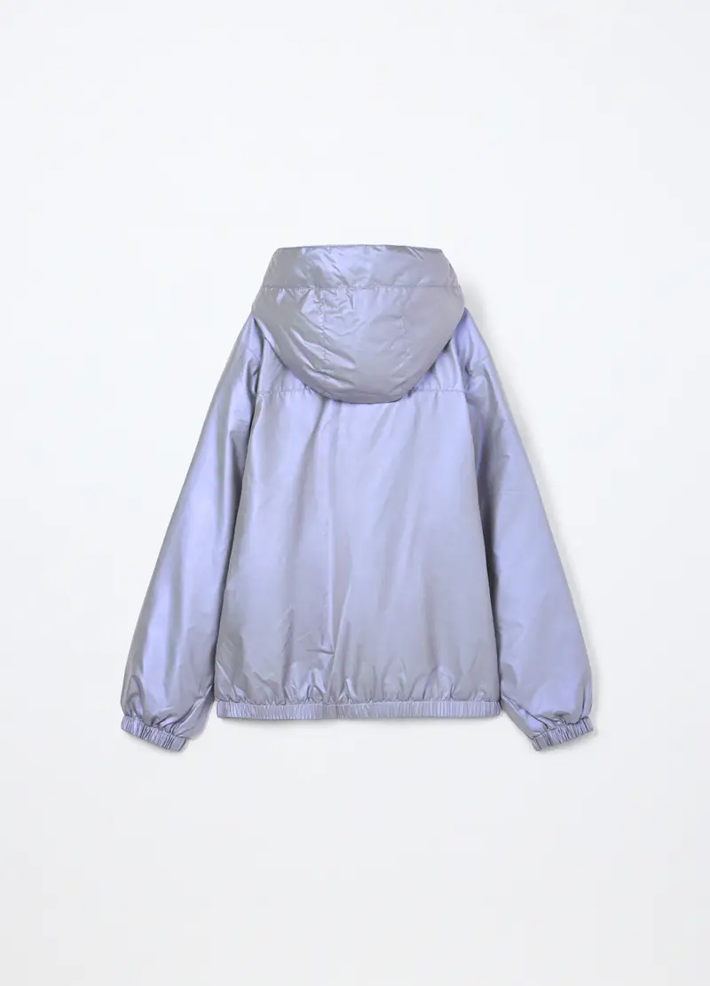 Giubbino Imbottito Con Cappuccio Ragazza, Bambina, Viola lilla miniatura 2