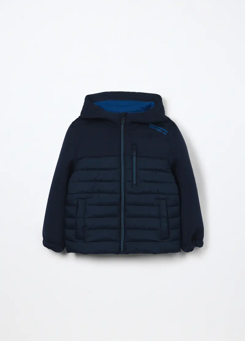Giubbino Imbottito Full Zip Bambino, Blu scuro