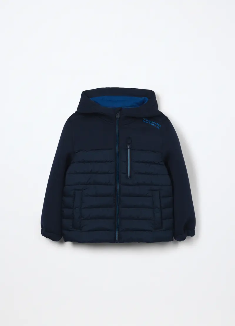 Giubbino Imbottito Full Zip Bambino, Blu scuro