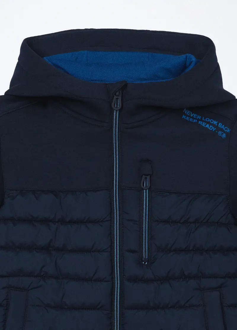 Giubbino Imbottito Full Zip Bambino, Blu scuro miniatura 3