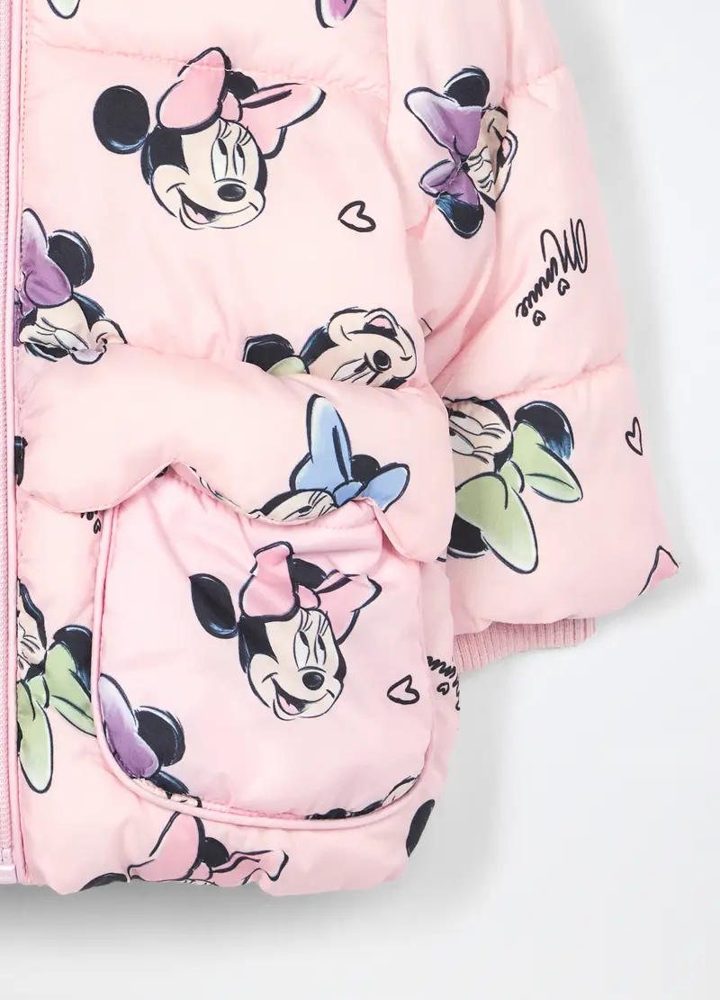 Giubbino Imbottito Minnie Con Cappuccio Neonata, Rosa miniatura 3