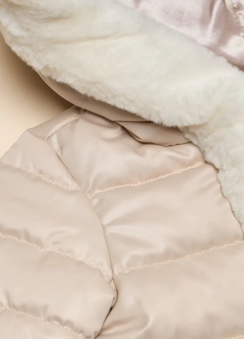 Giubbino Imbottito, Neonata, Beige chiaro miniatura 2