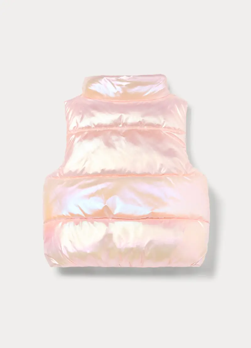 Giubbino Imbottito Smanicato Bambina, Rosa chiaro miniatura 2