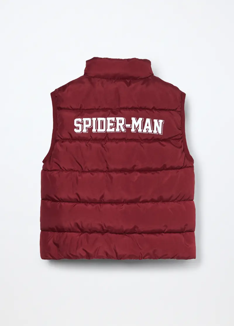 Giubbino Imbottito Smanicato Bambino, Rosso scuro miniatura 2