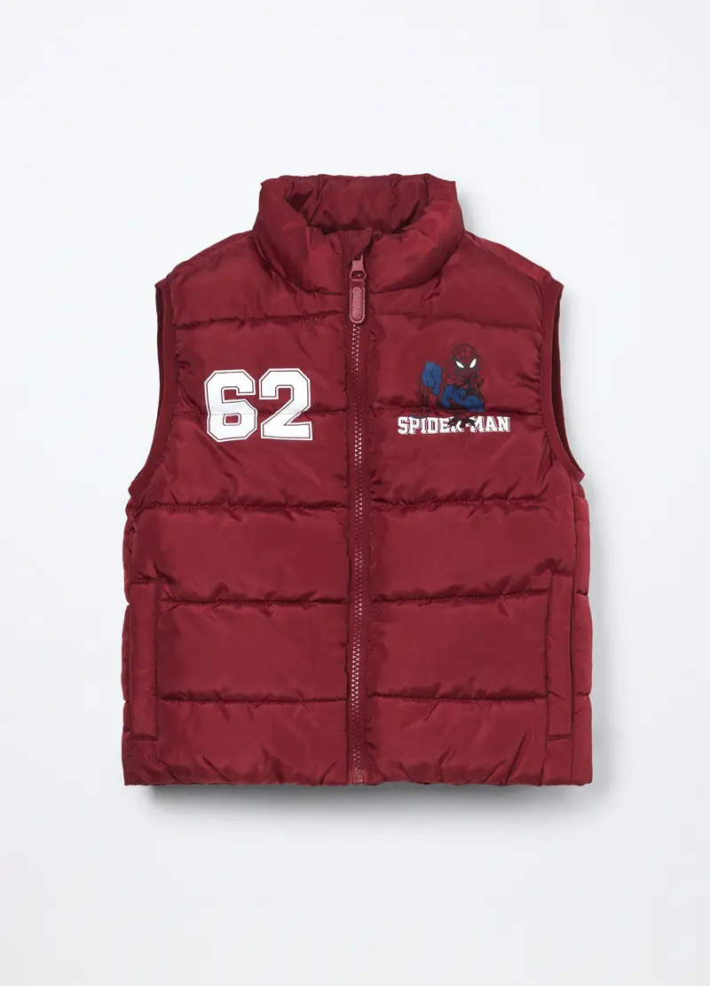 Giubbino Imbottito Smanicato Bambino, Rosso scuro