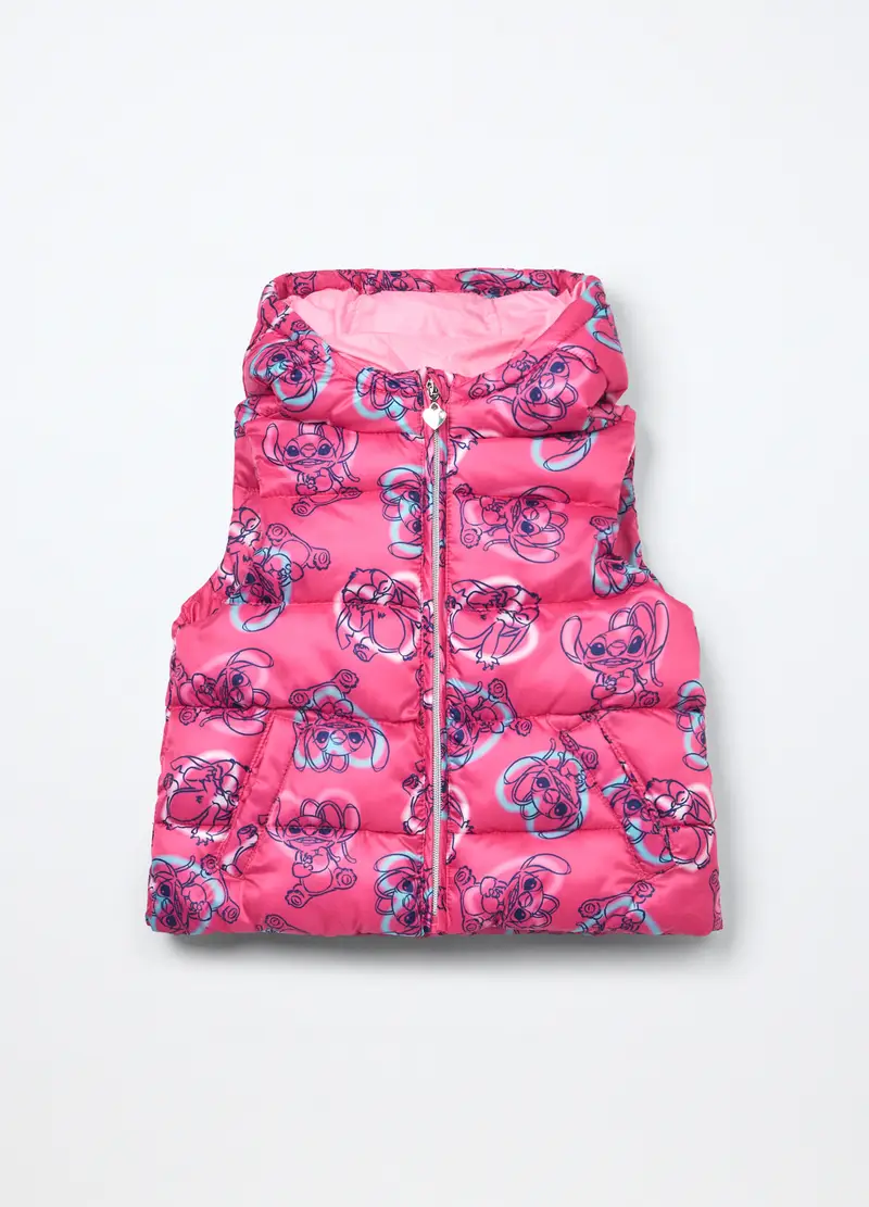 Blukids, Giubbino Imbottito Smanicato Con Cappuccio Bambina, Rosa fuxia, Taglia: 4-5