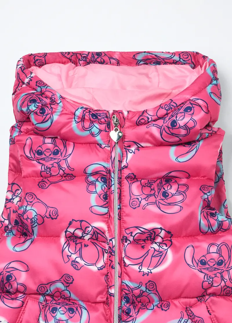 Blukids, Giubbino Imbottito Smanicato Con Cappuccio Bambina, Rosa fuxia, Taglia: 4-5 miniatura 2