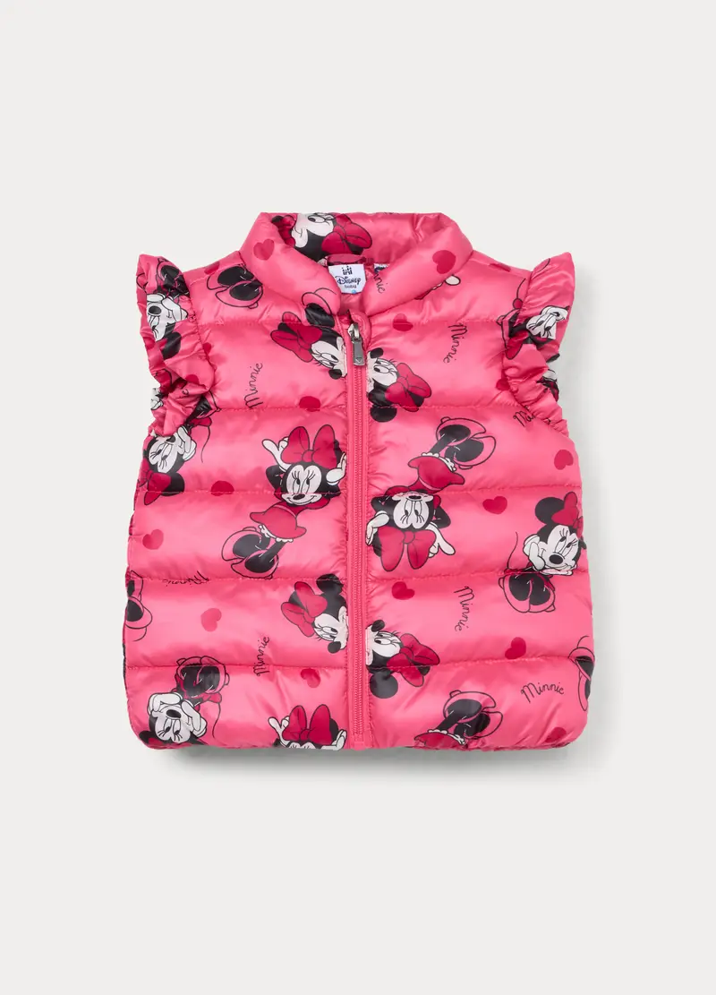 Giubbino Imbottito Smanicato In Taffetà Disney Bimba, Bambina, Rosa pastello