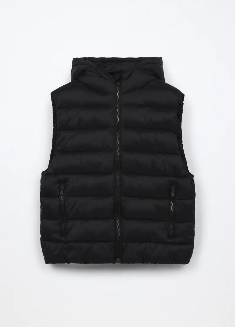 Blukids, Giubbino Imbottito Smanicato Ragazzo, Bambino, Nero, Taglia: 10-11