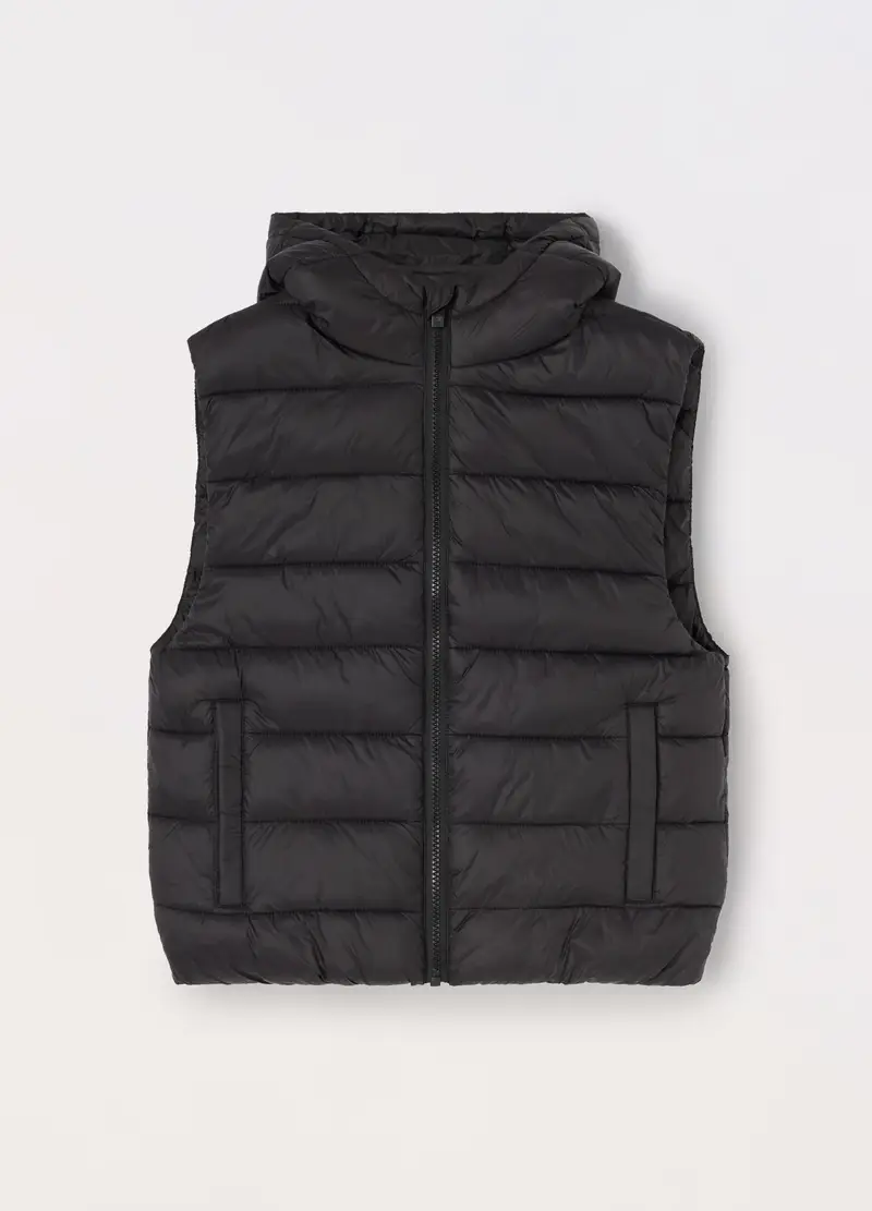 Blukids, Giubbino Imbottito Smanicato Ragazzo, Bambino, Nero, Taglia: 9-10