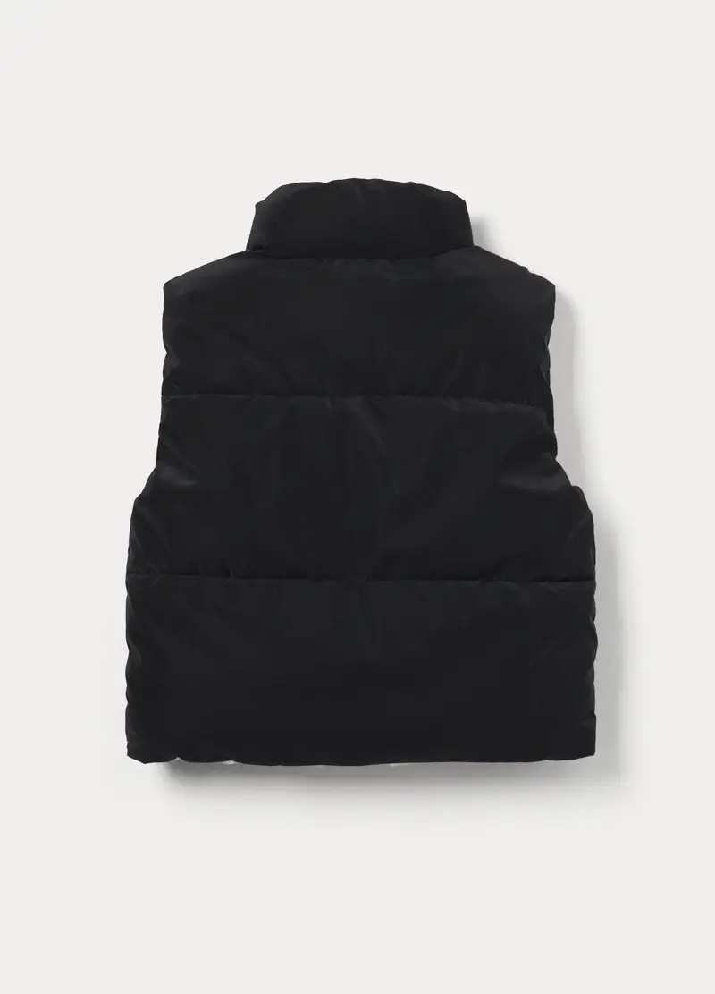 Giubbino Imbottito Smanicato Reversibile Ragazza, Bambina, Nero/Grigio miniatura 2