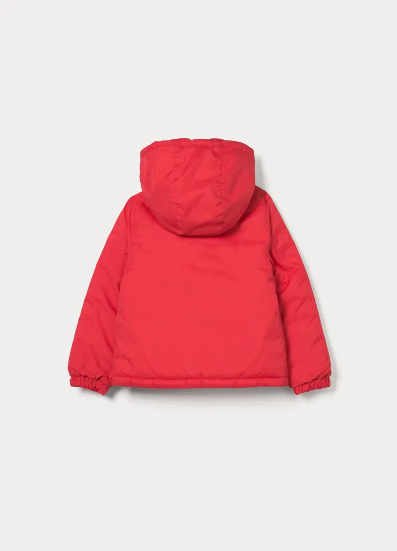 Giubbino Imbottito Ultra Leggero Reversibile Bambina, Rosso aragosta miniatura 2