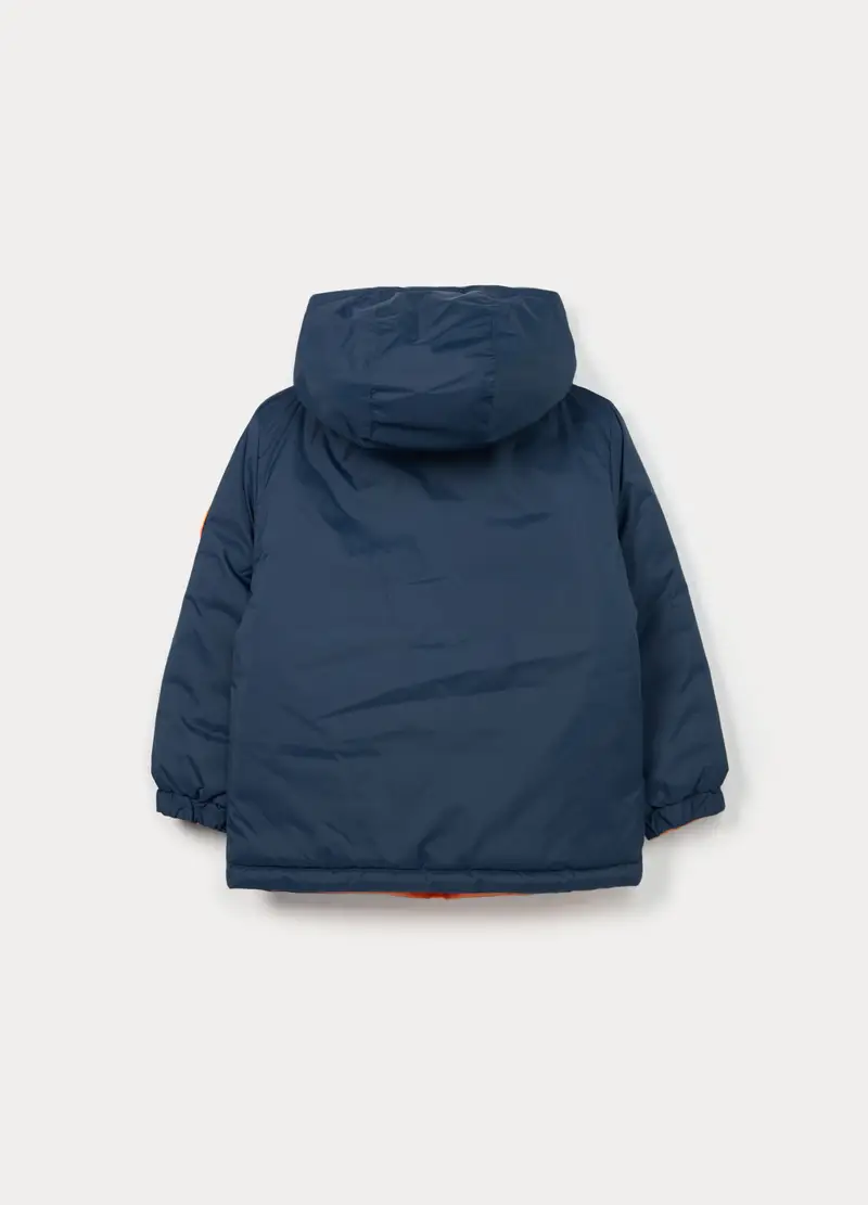 Giubbino Imbottito Ultraleggero Reversibile Bambino, Blu/Arancione miniatura 2