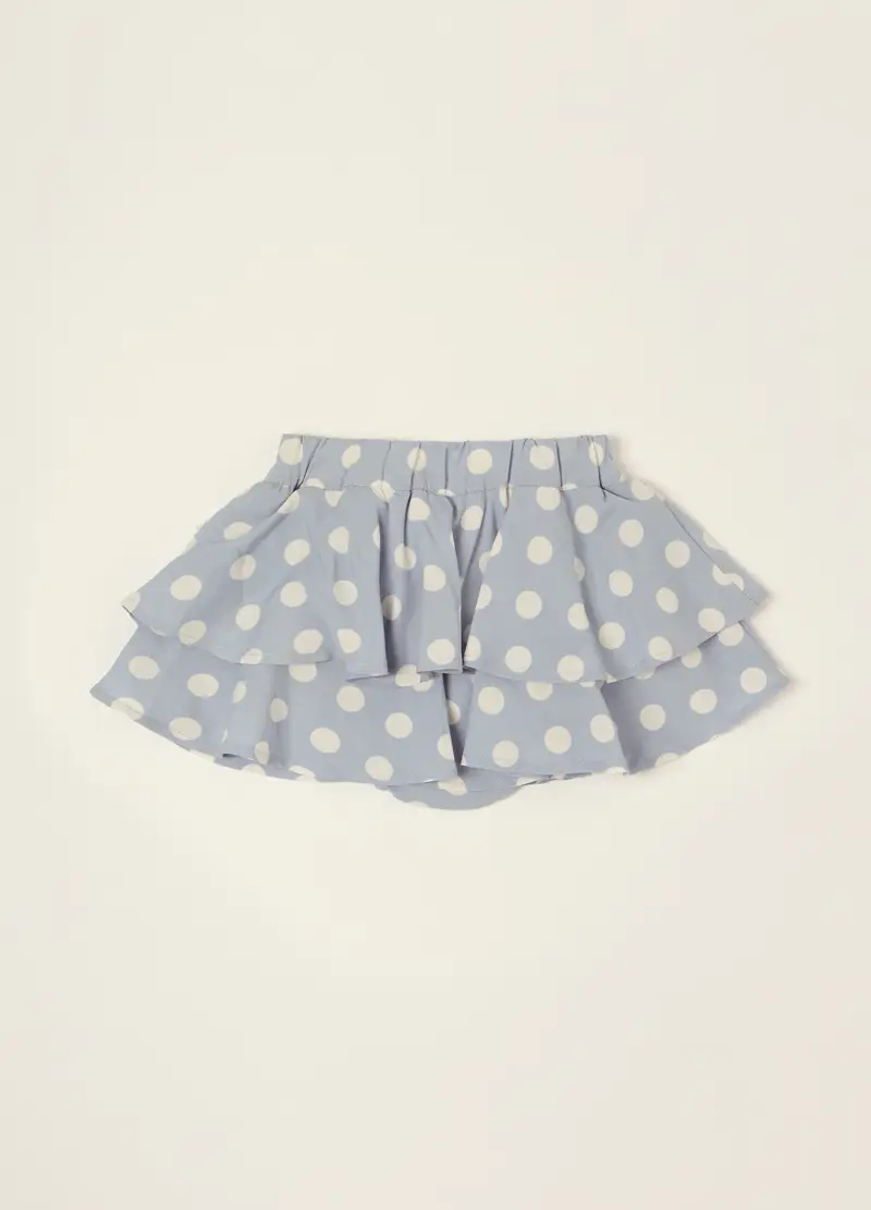 Gonna Azzurra A Pois Per Neonata, Grigio miniatura 2