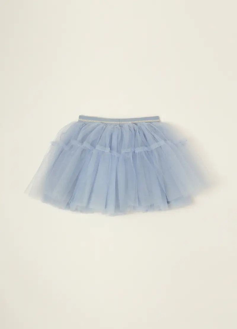 Gonna Azzurra In Tulle Per Neonata, Denim miniatura 2