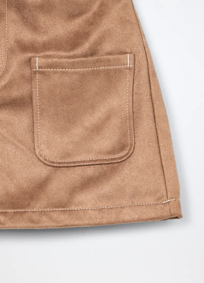 Gonna Corta Bambina, Beige miniatura 3