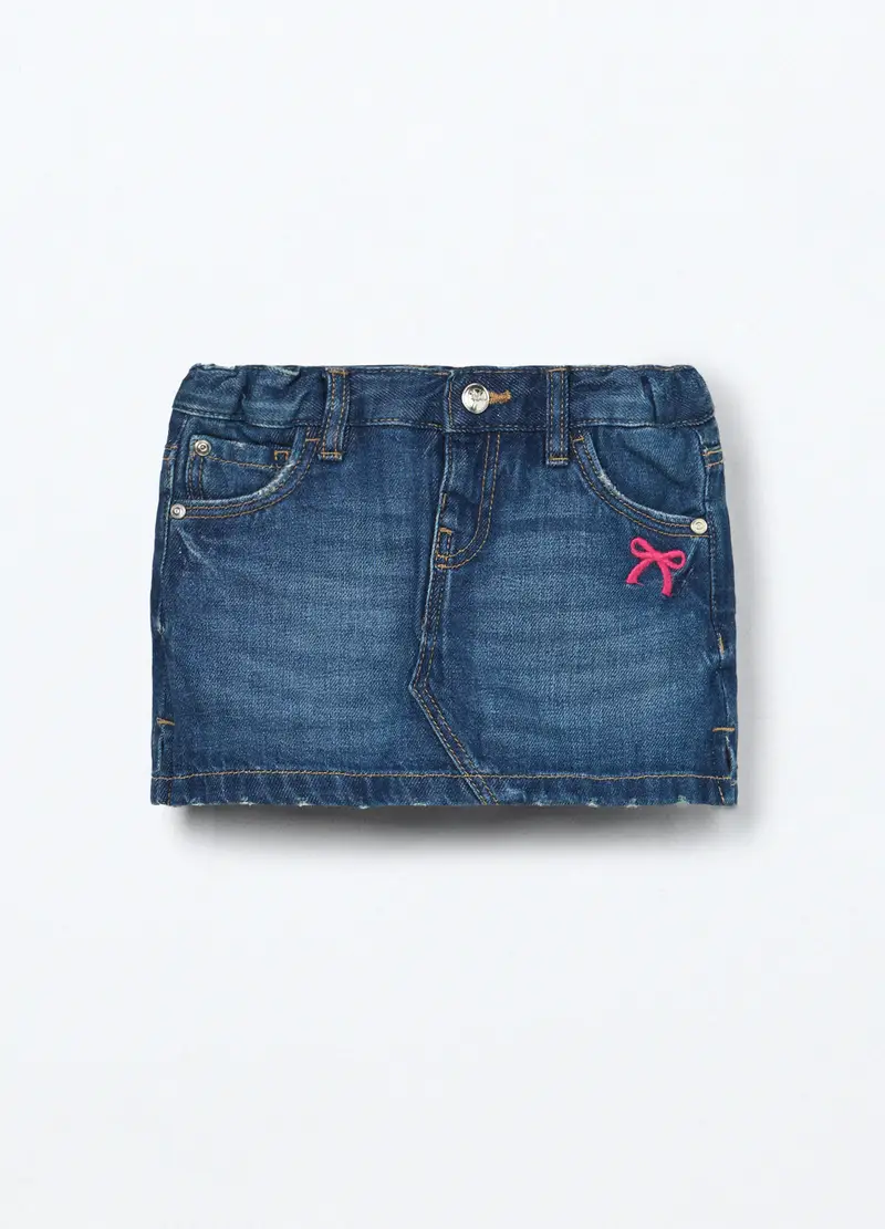 Blukids, Gonna In Denim Di Puro Cotone Neonata, Bambina, Blu denim, Taglia: 12-18