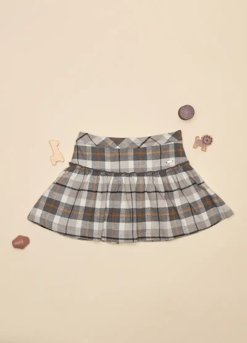 Gonna In Misto Cotone, Neonata, Grigio chiaro