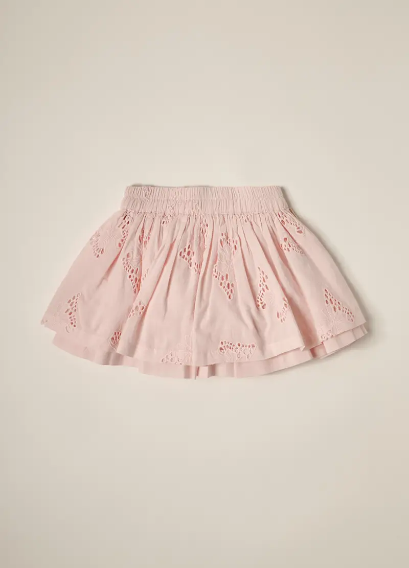 Blukids, Gonna In Puro Cotone Sangallo Iana Neonata, Rosa chiaro, Taglia: 6