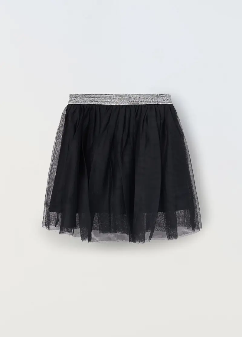 Gonna In Tulle Bambina, Nero