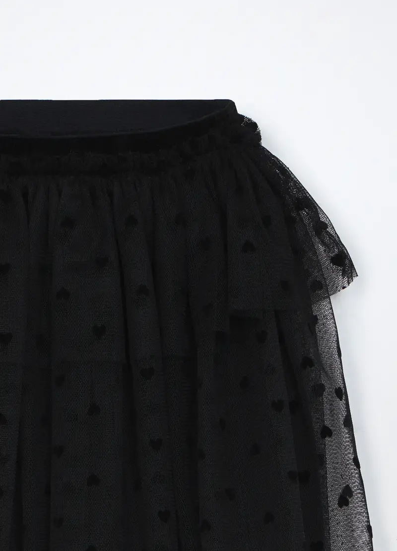 Gonna In Tulle Bambina, Nero miniatura 3