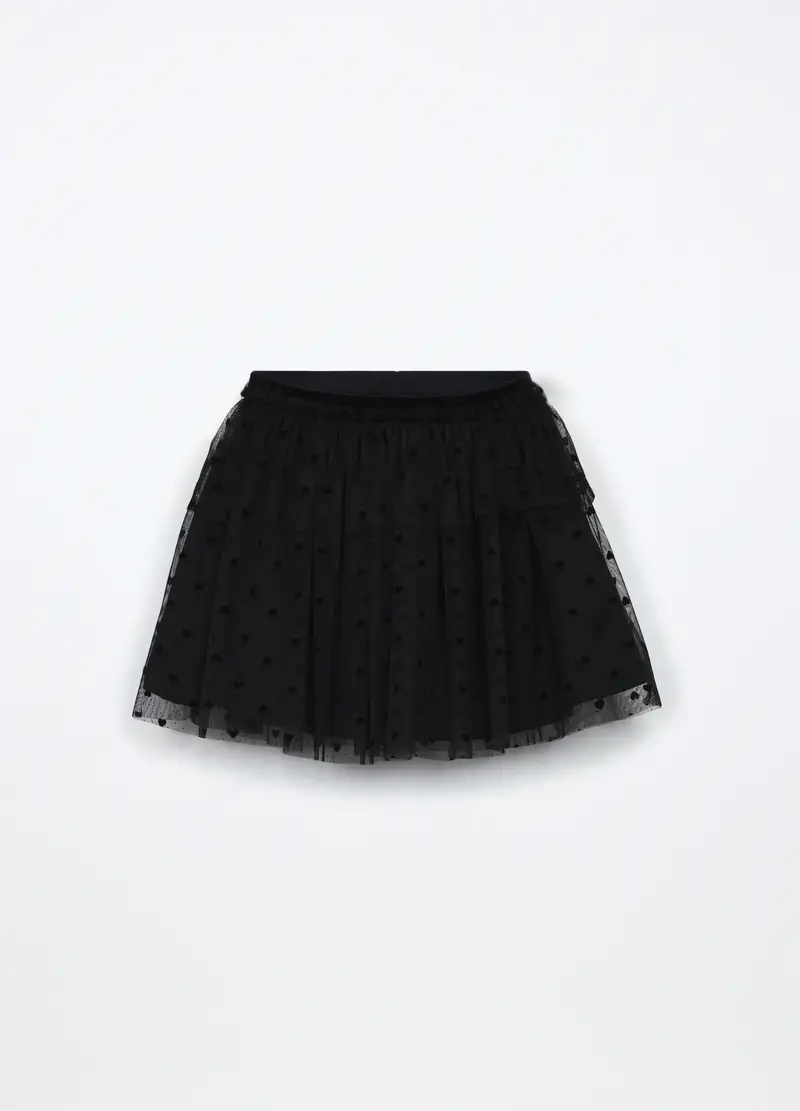Gonna In Tulle Bambina, Nero