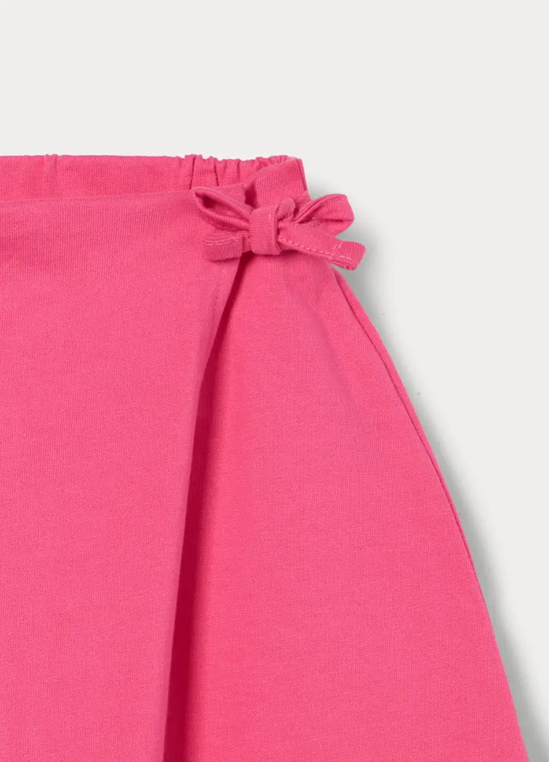 Gonna Pantalone In Puro Cotone Bambina, Rosa pastello miniatura 3