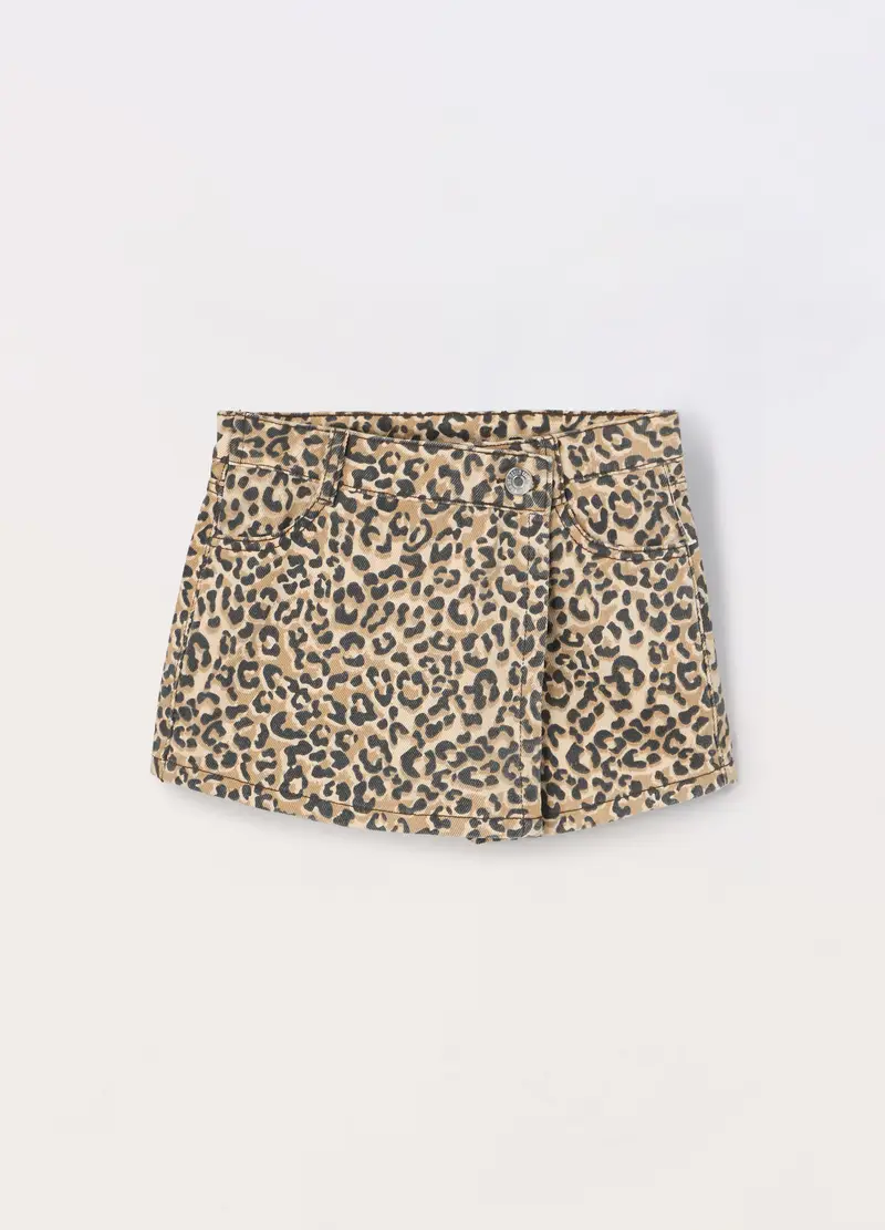 Blukids, Gonna Pantalone In Twill Di Puro Cotone Ragazza, Bambina, Beige chiaro, Taglia: 9-10