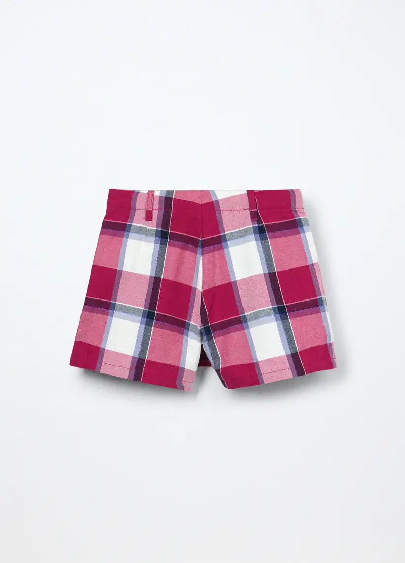 Gonna Pantalone In Twill Misto Cotone Bambina, Blu Bluette miniatura 2